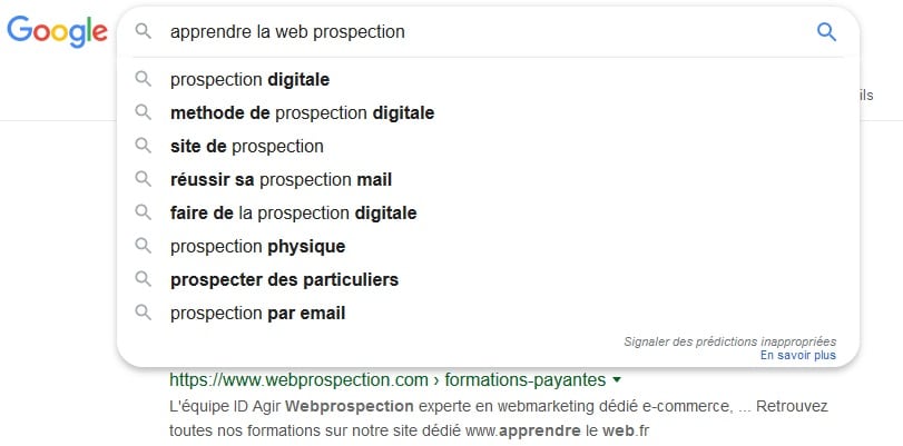 apprendre le webmarketing avec l'equipe webprospection